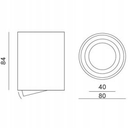 Oprawa NATYNKOWA ruchoma TUBA GU10 LED Plafon CZAR