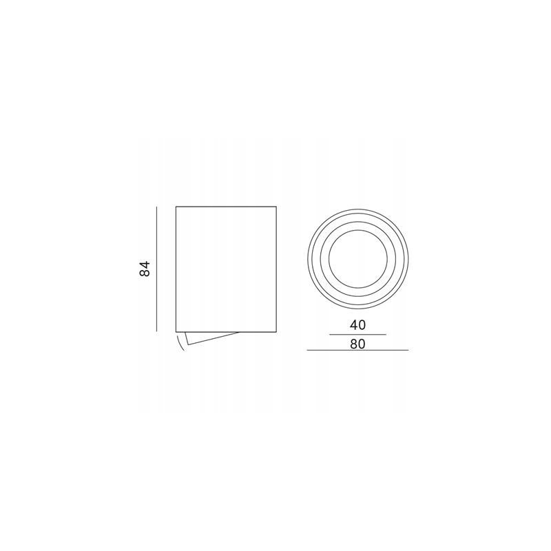 Oprawa NATYNKOWA ruchoma TUBA GU10 LED Plafon CZAR