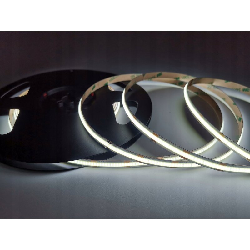 TAŚMA LED COB 24V 5w/m IP67 NEON linia ZIMNA termococon wodoodporna 20MB